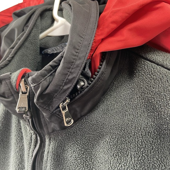 Polo Ralph Lauren Jacket men's Large Fleece Full Zip Packable Hood Bomber Black - Picture 4 of 16